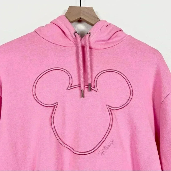 H&M Light Pink Embroidered Micky Mouse Hoodie - Picture 4 of 6